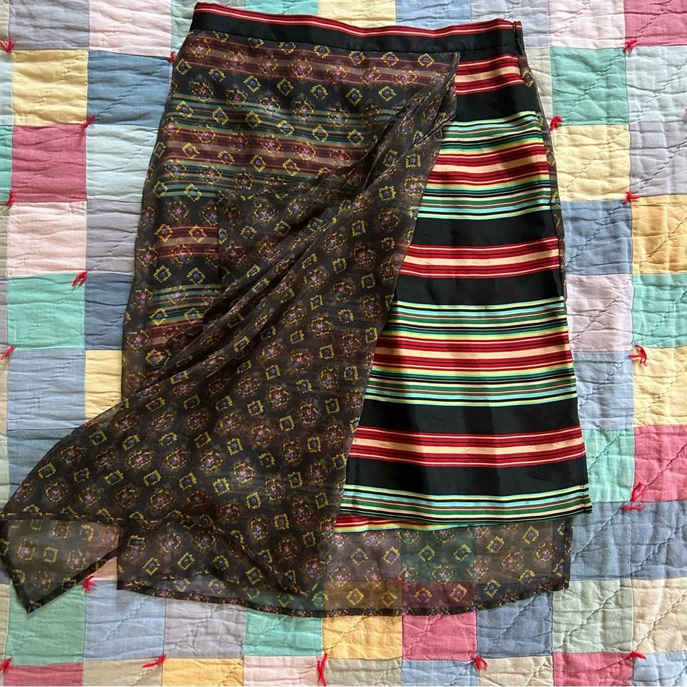 Dries Van Noten Silk Midi Skirt Size 38 - Picture 7 of 10